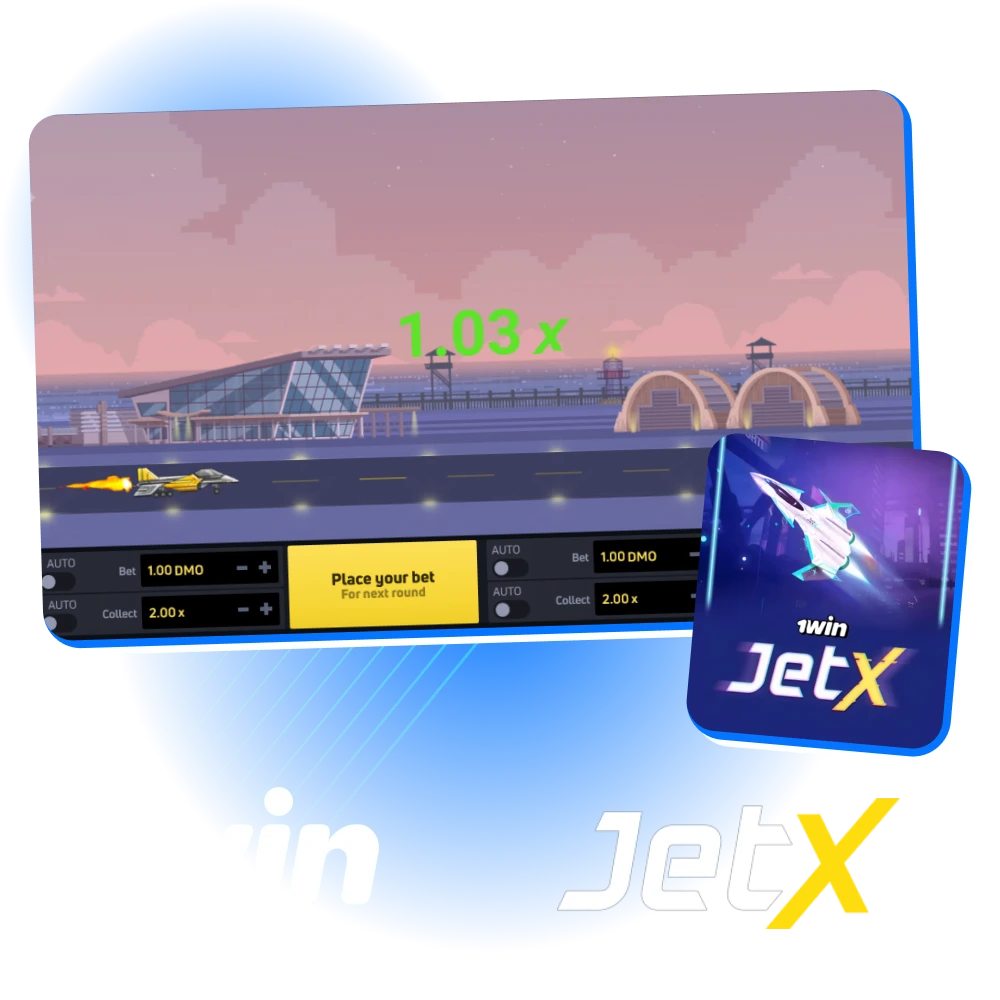 Choose JetX to play at 1win online casino.