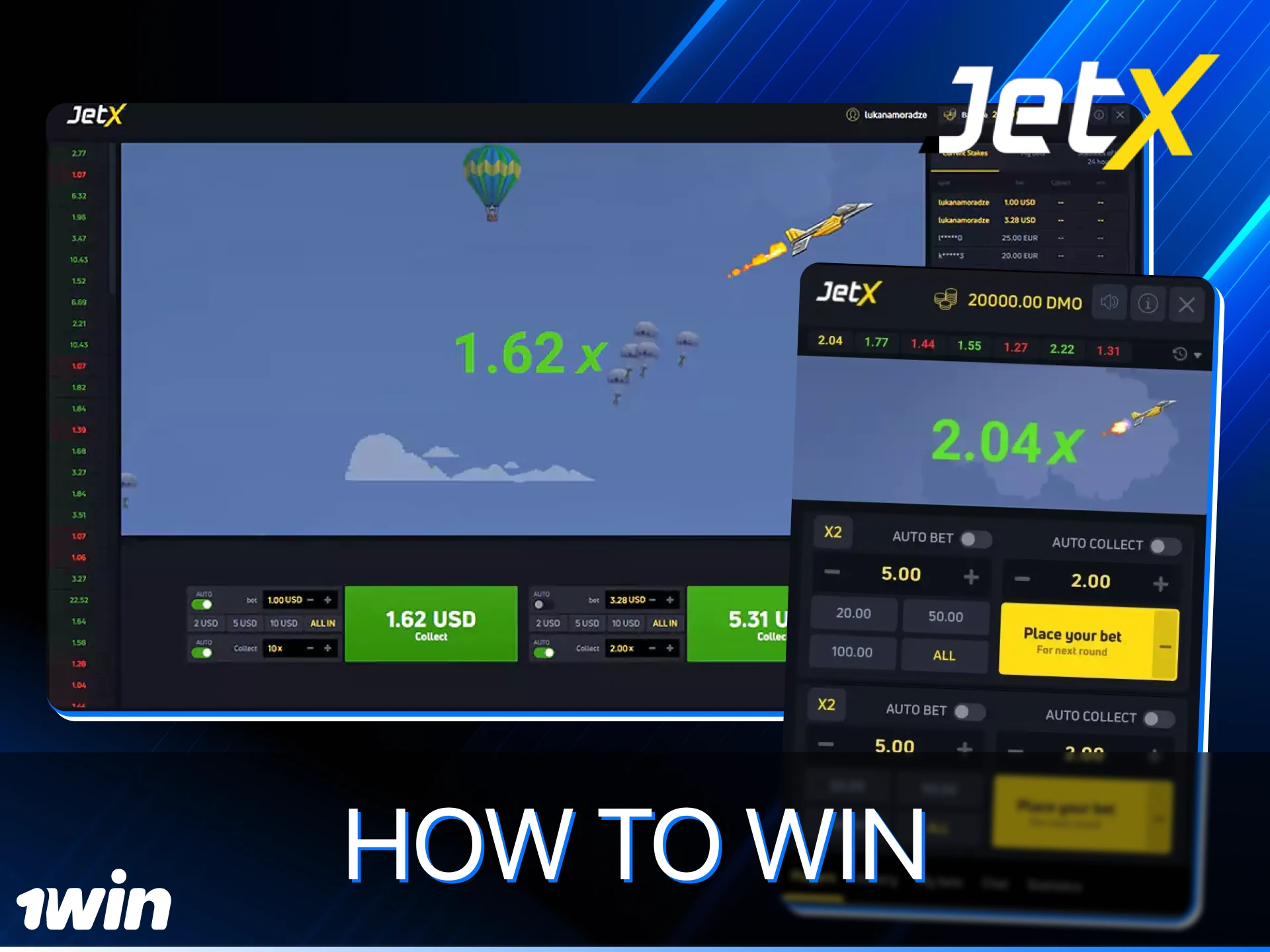 Check out the JetX game strategies at 1win online casino.