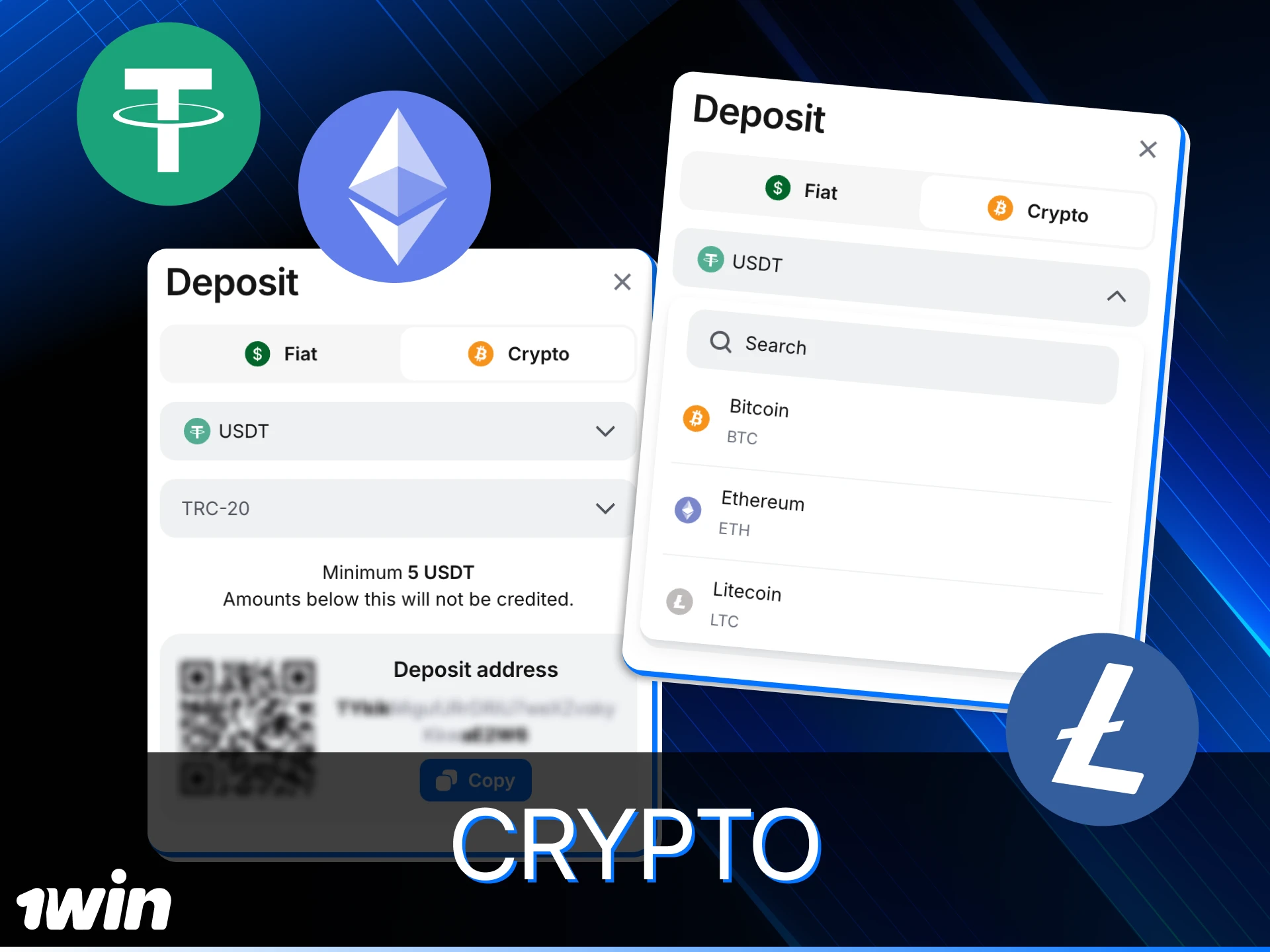 Can I use cryptocurrency to deposit at 1Win online casino.