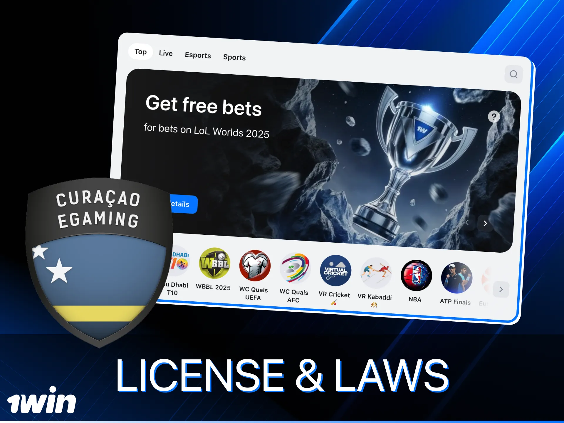 What license does 1Win online casino have.
