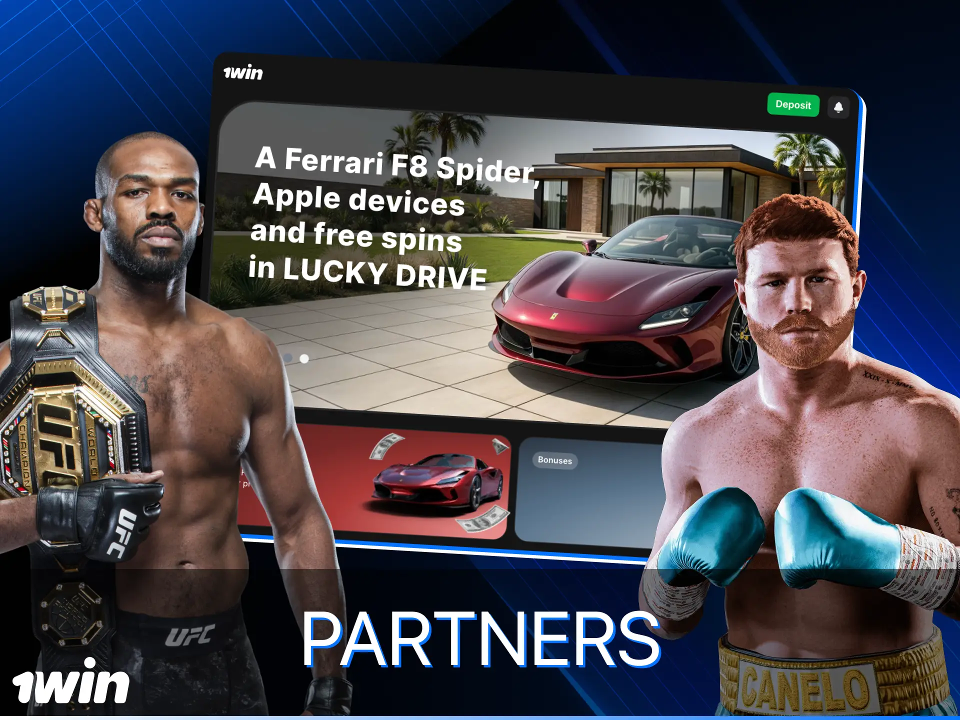 Meet 1Win online casino partners.