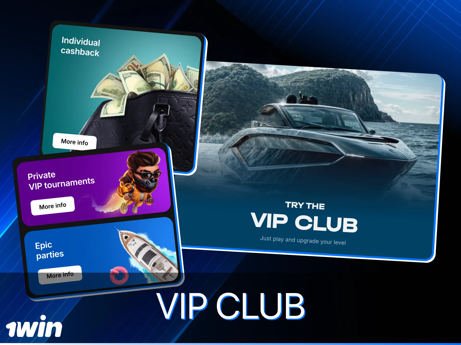 How players can become part of the VIP club of the 1Win online casino.