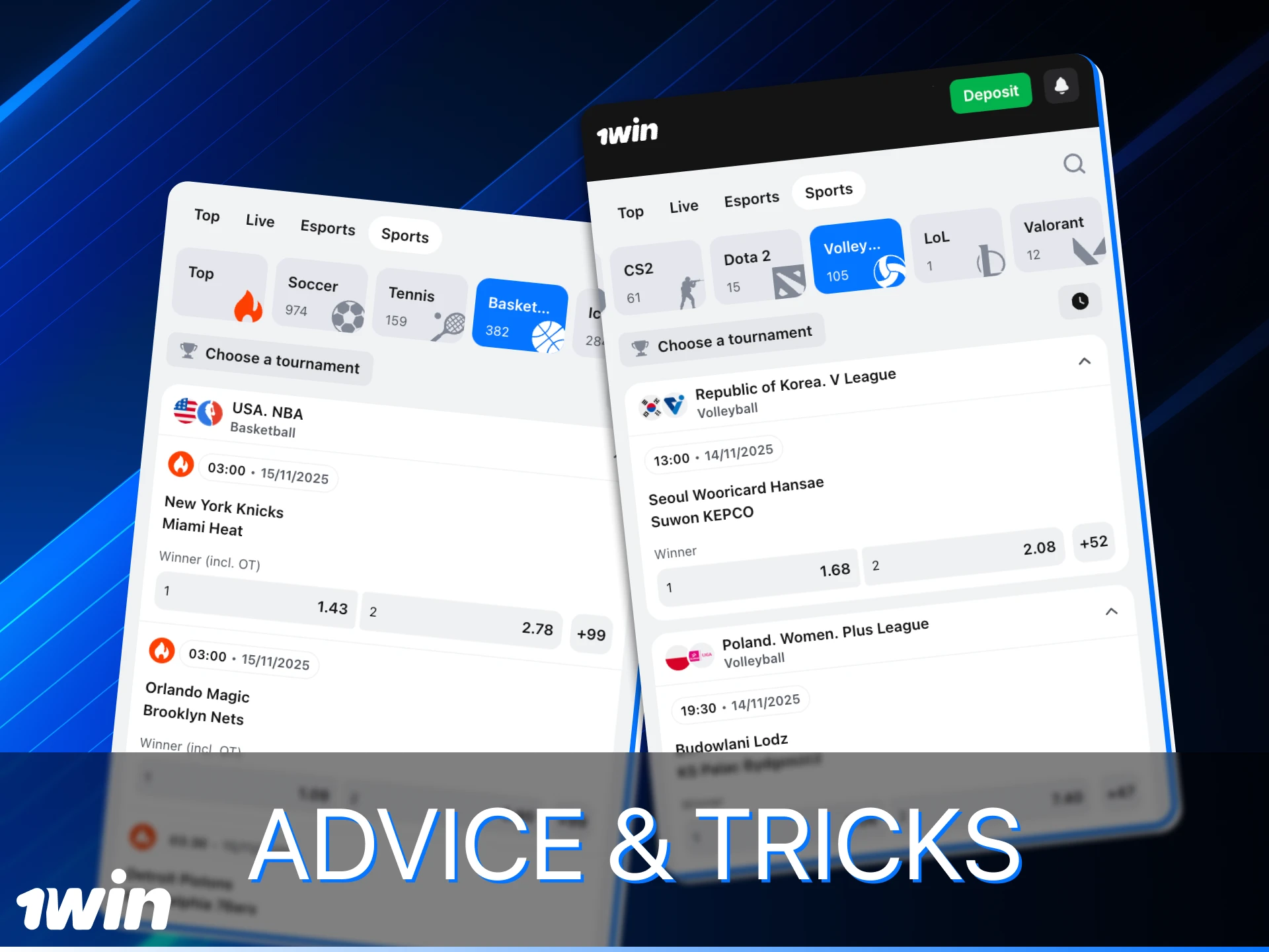 We've prepared some tips for you on betting at 1win online casino.