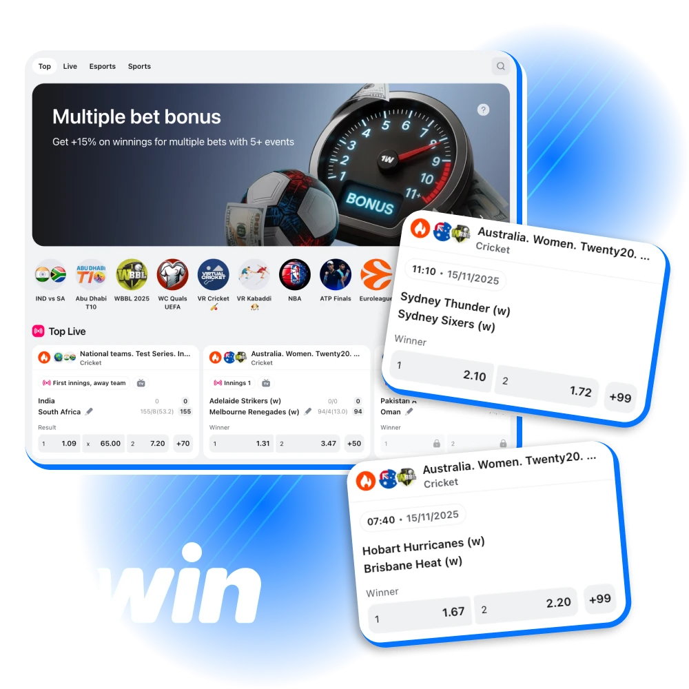 Choose 1win online casino for sports betting.