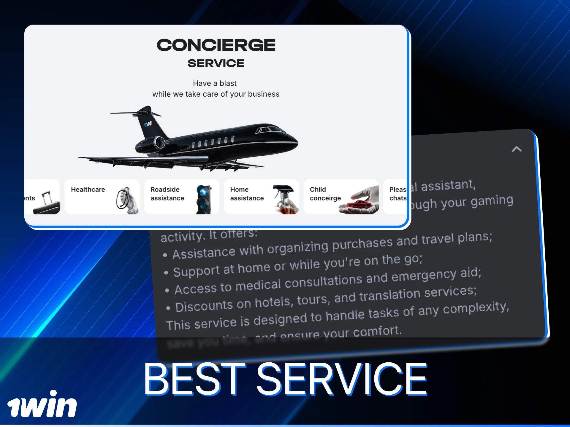 What services are available to members of the 1Win online casino VIP club.