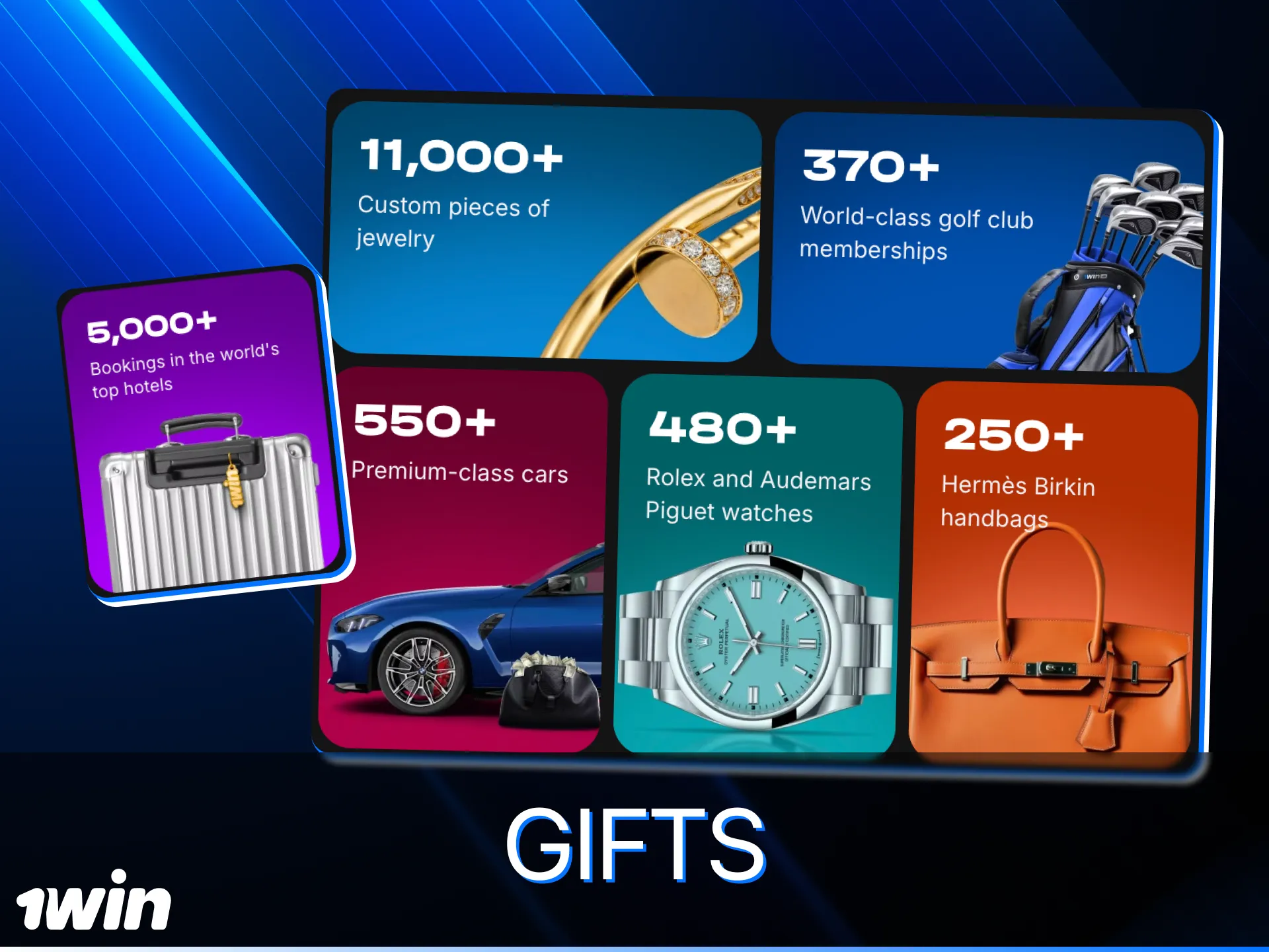 How can I get exclusive gifts from the VIP club at the 1win online casino.